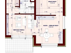 Pronájem bytu 2+kk, Brno, Jezerůvky, 55 m2