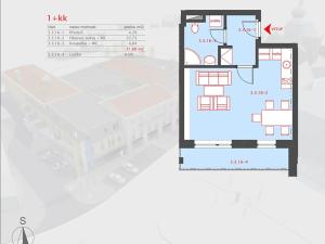 Pronájem bytu 1+kk, Neveklov, náměstí Jana Heřmana, 40 m2