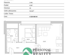 Prodej bytu 2+kk, Chlumec nad Cidlinou, Boženy Němcové, 52 m2