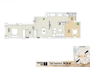 Prodej atypického bytu, Murcia, Španělsko, 78 m2