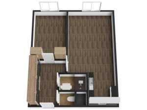 Pronájem bytu 2+kk, Praha - Hlubočepy, Pivcova, 43 m2
