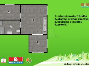 Pronájem bytu 2+kk, Holice, náměstí T. G. Masaryka, 36 m2