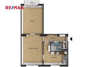 Prodej bytu 2+1, Krupka, Sídliště, 51 m2