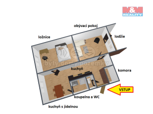Pronájem bytu 2+1, Rychnov nad Kněžnou, Sokolovská, 63 m2