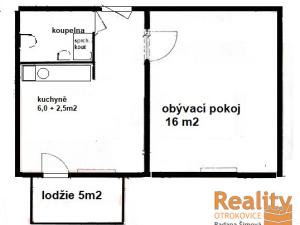 Pronájem bytu 1+1, Otrokovice, Luční, 33 m2