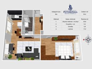 Prodej bytu 2+kk, Praha - Vršovice, Arménská, 53 m2
