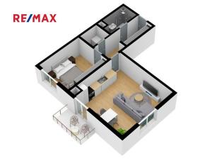 Pronájem bytu 2+kk, Plzeň, Pecháčkova, 51 m2