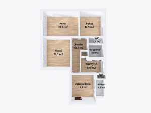 Prodej bytu 4+1, Šumperk, Masarykovo nám., 97 m2