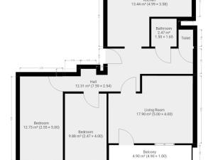 Pronájem bytu 3+1, Praha, Hrusická, 71 m2