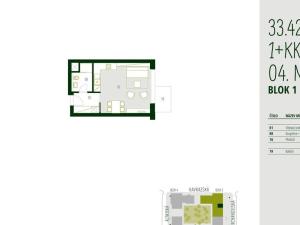 Pronájem bytu 1+kk, Praha - Vršovice, Altajská, 34 m2