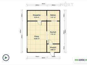 Pronájem bytu 1+kk, Šumperk, Polská, 34 m2