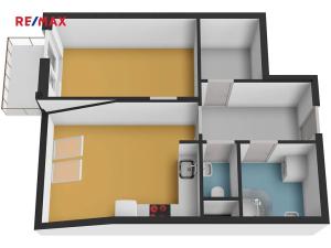 Pronájem bytu 2+kk, Plzeň, 28. října, 47 m2