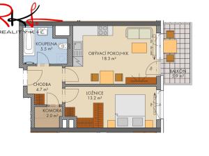 Prodej bytu 2+kk, Praha - Stodůlky, 46 m2