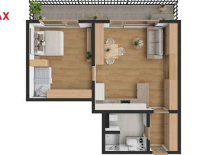 Pronájem bytu 2+kk, Hradec Králové - Pražské Předměstí, Farářství, 51 m2
