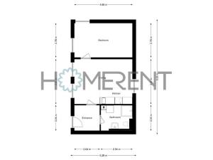 Pronájem bytu 2+kk, Praha, 42 m2