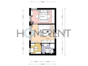Pronájem bytu 2+kk, Praha, 42 m2