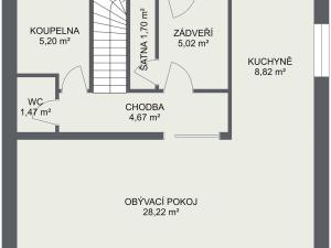 Prodej rodinného domu, Mukařov, 108 m2
