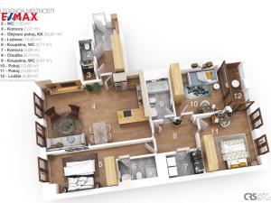 Pronájem bytu 4+kk, Praha - Smíchov, Toyen, 112 m2