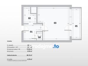 Prodej bytu 1+kk, Brno - Bohunice, Ukrajinská, 30 m2