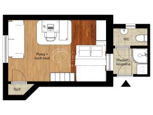 Pronájem bytu 1+kk, Praha - Žižkov, Hartigova, 25 m2