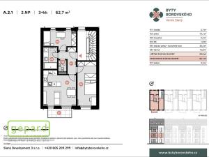 Prodej bytu 3+kk, Slaný - Kvíček, K. H. Borovského, 59 m2