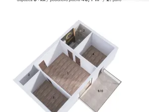 Prodej bytu 3+kk, Lednice, Slovácká, 48 m2