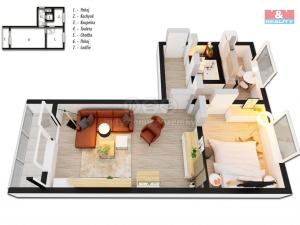 Pronájem bytu 2+1, Praha - Záběhlice, Sněženková, 59 m2