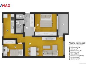 Pronájem bytu 3+1, Praha - Hloubětín, Horoušanská, 61 m2