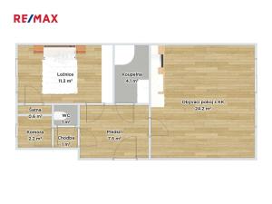 Pronájem bytu 2+kk, Praha - Holešovice, Farského, 51 m2