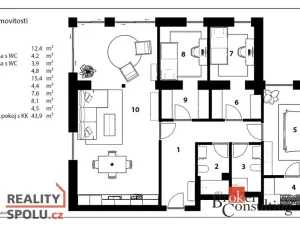 Prodej bytu 4+kk, Praha, Písčitá, 117 m2
