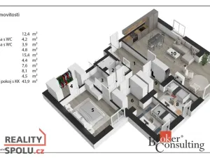 Prodej bytu 4+kk, Praha, Písčitá, 117 m2