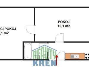 Prodej bytu 2+kk, Praha - Vysočany, Zákostelní, 55 m2