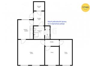 Prodej bytu 3+1, Hodonín, Brněnská, 76 m2