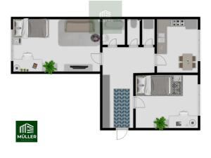 Pronájem bytu 2+1, Plzeň, Částkova, 54 m2