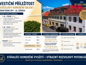 Prodej obchodního prostoru, Česká Lípa, Žižkova, 772 m2