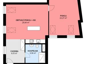 Pronájem bytu 2+kk, Brno, Jakubská, 69 m2