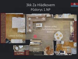 Prodej bytu 3+kk, Praha - Střešovice, Za Hládkovem, 95 m2