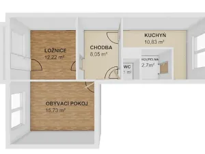 Prodej bytu 2+1, Kroměříž, Třasoňova, 58 m2