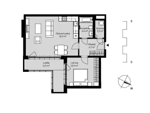 Prodej bytu 2+kk, Praha - Radlice, Výmolova, 59 m2