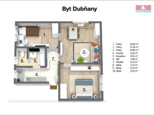 Prodej bytu 3+kk, Dubňany, Nám. 15.dubna, 55 m2