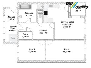 Prodej bytu 3+kk, Milovice, Lesní, 91 m2