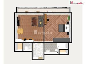 Pronájem bytu 2+kk, Štěchovice, Hlavní, 64 m2