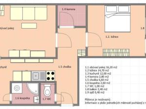 Prodej bytu 2+1, Hustopeče, Na Sídlišti, 57 m2