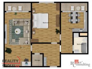 Prodej bytu 2+1, Poděbrady - Poděbrady III, 74 m2