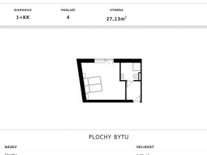 Pronájem bytu 1+kk, Kostelec nad Orlicí, K Tabulkám, 27 m2