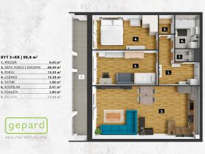 Prodej bytu 3+kk, Horoměřice, Velvarská, 90 m2