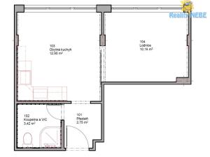 Prodej bytu 1+1, Praha - Písnice, Na okruhu, 31 m2