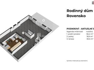 Prodej rodinného domu, Rovensko pod Troskami, Hrabalka, 170 m2