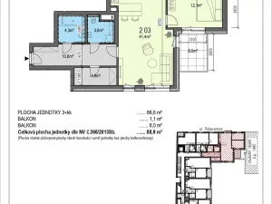 Prodej bytu 3+kk, Brno, Rokycanova, 86 m2