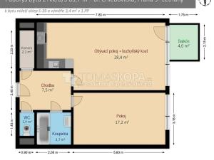 Prodej bytu 2+kk, Praha - Letňany, Chlebovická, 64 m2